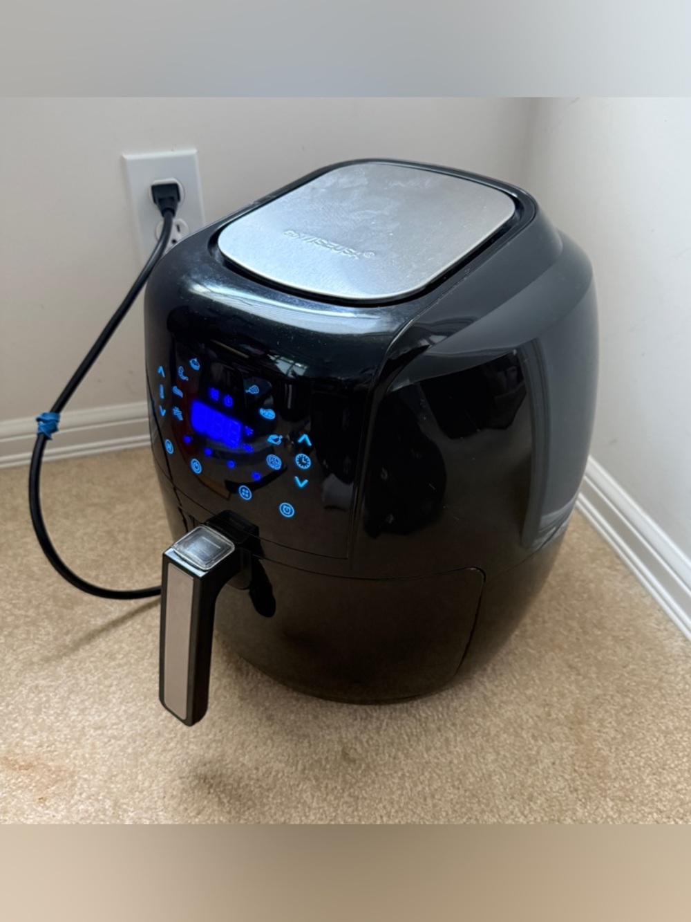 GoWISE USA Digital Black Air Fryer LED Touch Controls